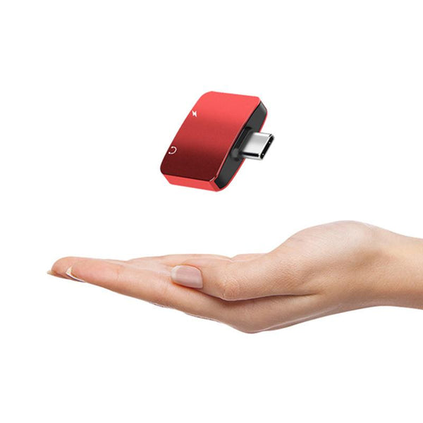 2 in 1 Portable Mini Type-c to Type-c Charging Type-c to 3.5mm Earphone Audio Adapter Converter