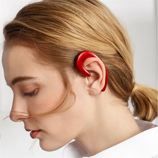 K8 Bone Conduction Earhook Wireless Bluetooth Earphone Noise Cancelling Stereo Headphone with Mic