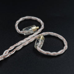 KZ Earphone Cable 3.5mm Copper Silver Mixed Plated Upgrade Cable for ZST ZS10 AS10 BA10 ZS6 MMCX