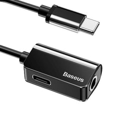 Baseus L40 2 in 1 Type-c to Type-c Splitter Charging Type-c to 3.5mm Earphone Aux-in Cable Adapter 