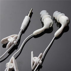 3.5MM Swimming Waterproof Earphone For Media Player FM Radio MP3 iPod