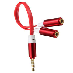 3.5mm 1 Male to 2 Female Earphone Stereo Audio Extension Y Splitter Cable Cord For iPhone Samsung Smartphone