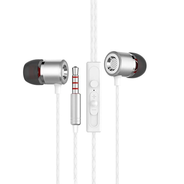 Fanbiya S1 HiFi Metal Heavy Bass Earphone 3.5mm Noise Canceling 5D Stereo In-ear Headphone with Mic