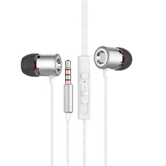 Fanbiya S1 HiFi Metal Heavy Bass Earphone 3.5mm Noise Canceling 5D Stereo In-ear Headphone with Mic