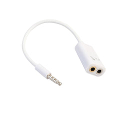 3.5mm 1 Male To 2 Dual Female Earphone Microphone Splitter Audio Cable Adapter For iphone Samsung 