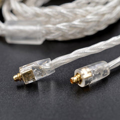 Original KZ MMCX 3.5mm Earphone Cable Silver Plated Upgrade Wire Universal Diy Music Cable