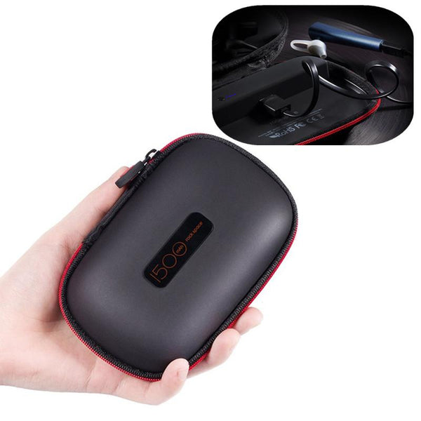 ROCK SPACE Portable 1500mAh Earphone Power Supply Charging Case Storage Bag