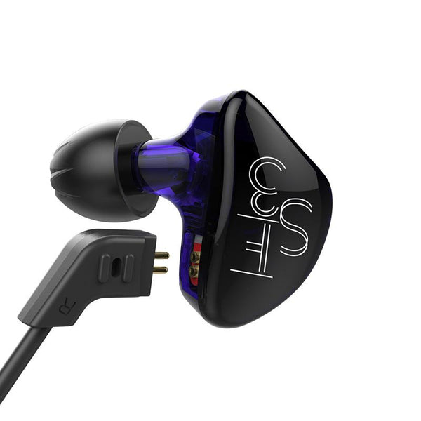 KZ ES3 HiFi 4 Drivers Balanced Armature Dynamic Driver Hybrid Earphone Headphone for iPhone Samsung