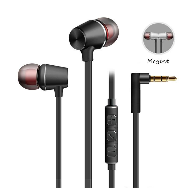 KDK-307 Mangetic Adsorption 3.5mm Jack In-ear Headphone Music Earphone for iPhone Samsung Xiaomi