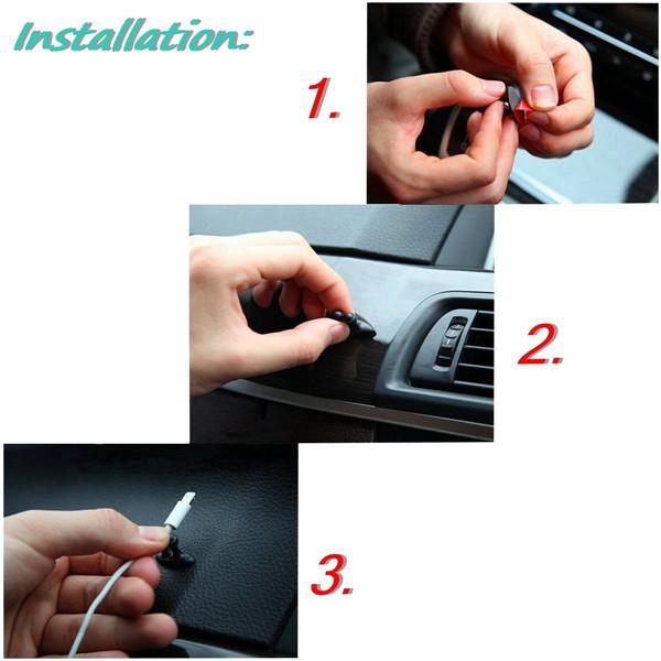 8pcs Multipurpose Car USB Cable Earphone Clamp Charger Line Clasp Holder Clips