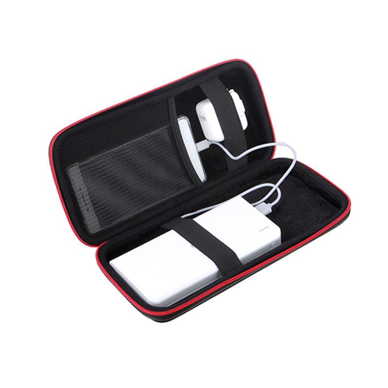 Portable Shockproof Power Bank Bag Hard Zipper Hang Rope Storage Box for Earphone Smartphone