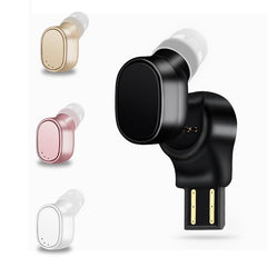 X12 Mini Portable Single Wireless Bluetooth Earphone Invisible Headphone with Magnetic USB Charger