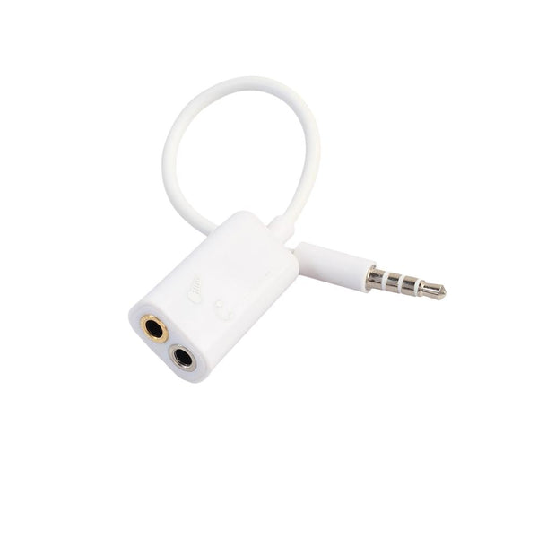 3.5mm 1 Male To 2 Dual Female Earphone Microphone Splitter Audio Cable Adapter For iphone Samsung