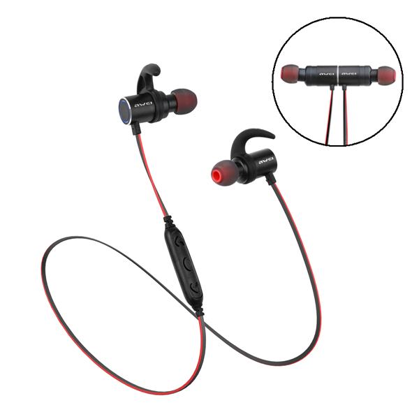 Awei AK8 In-ear IPX4 Waterproof Magnetic Hall Sensor Bass Stereo Bluetooth Earphone With Mic