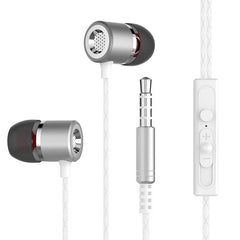 Fanbiya S1 HiFi Metal Heavy Bass Earphone 3.5mm Noise Canceling 5D Stereo In-ear Headphone with Mic