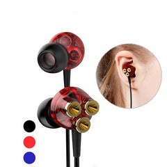 6 Dynamic Drivers 3.5mm Jack In-ear Wired Earphone Heavy Bass Stereo Headphone with Mic