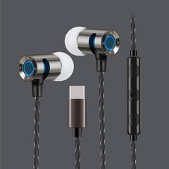 Bakeey Type-C In-ear Earphone Bass Wired Control Noise Cancelling With Mic For Xiaomi 6 Smartisan