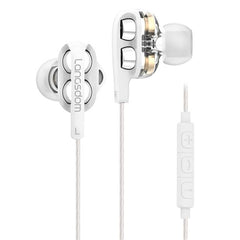 [Dual Dynamic Drivers] Langsdom D4C Heavy Bass Stereo Line Control Earphone Headphone With Mic