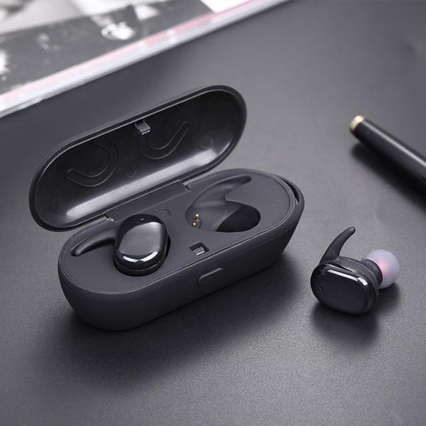 [True Wireless] Bluetooth Earphone Basic Version Stereo Voice Prompts Headphones with Charging Box