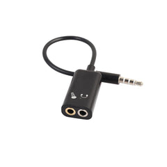 3.5mm 1 Male To 2 Dual Female Earphone Microphone Splitter Audio Cable Adapter For iphone Samsung