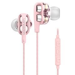 [Dual Dynamic Drivers] Langsdom D4C Heavy Bass Stereo Line Control Earphone Headphone With Mic