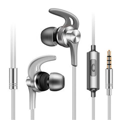 J02 3.5mm Wired Control Earphone Heavy Bass Stereo Sports Headphone with Mic for Samsung Xiaomi