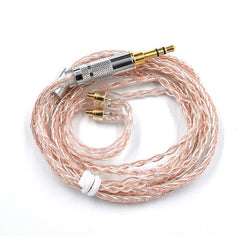 KZ Earphone Cable 3.5mm Copper Silver Mixed Plated Upgrade Cable for ZST ZS10 AS10 BA10 ZS6 MMCX