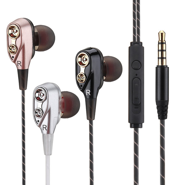 Enhanced Bass Earbuds High-Performance Dual Dynamic Driver System Earphone 360-degree Stereo Sound 