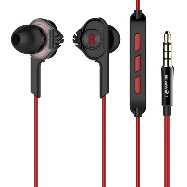 [Dual Dynamic Driver] BlitzWolf® BW-ES2 Wired Control In-ear Earphone Headphone With Mic