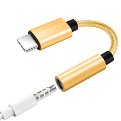 YAOMAISI Nylon Type C to 3.5mm Audio Jack Earphone Adapter Cable For Oneplus 6 Xiaomi Mi8 Mi A2