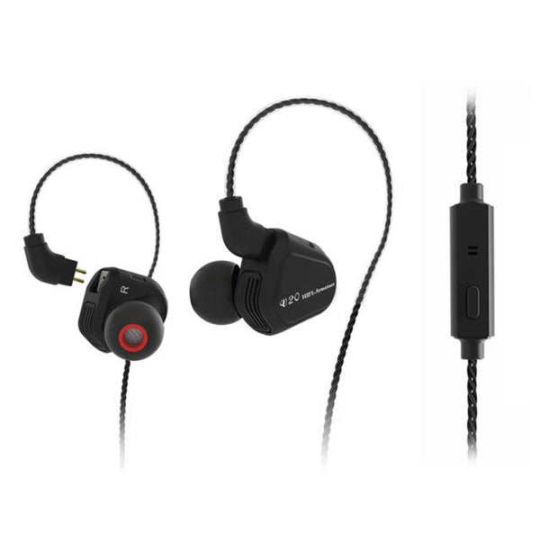 TRN V20 In-ear DD+BA Hybrid HIFI 2Pin Earphone with Microphone Line Control