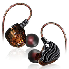 Dual Dynamic Earphone In-ear HIFI Sound Music Vibration Noise Cancelling Gaming Earphone With Mic