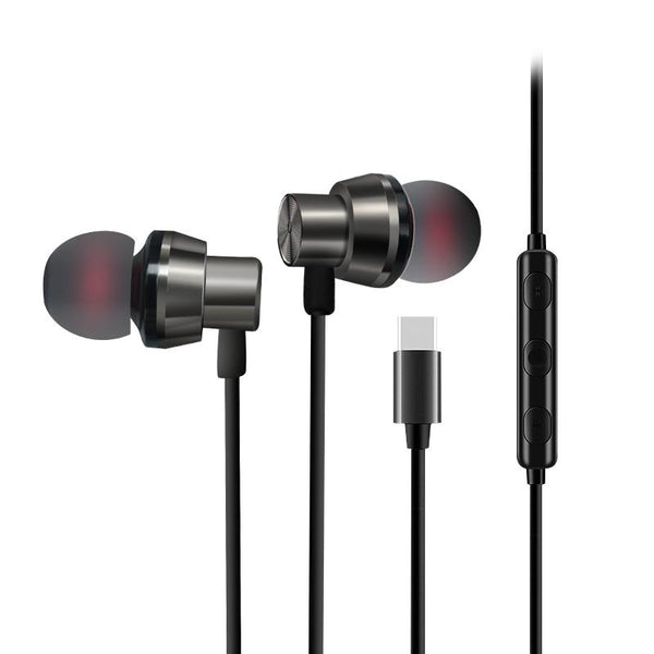 Ms22 TYPE-C In-ear Wired Control Earphone Stereo Bass Sound Noise Cancelling for Xiaomi Huawei