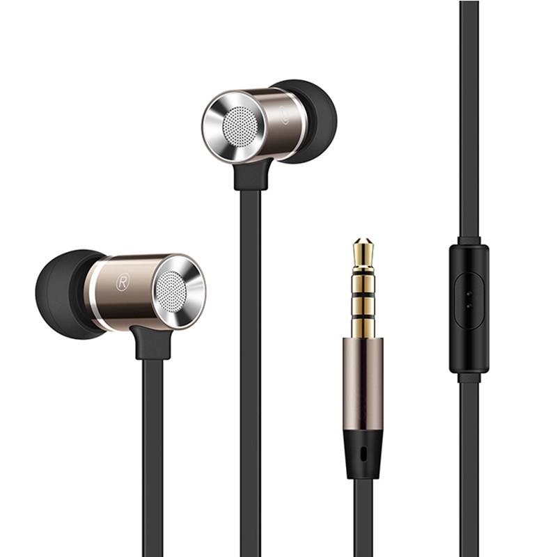 Potable 3.5mm Wired Control Earphone In-Ear Stereo Sound Noise Canceling With Mic For iPhone Xiaomi