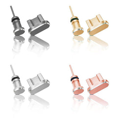 Aluminum Android Dust Plug Set Micro USB Port + Earphone Jack Plugs Sim Card Needle For Smartphone