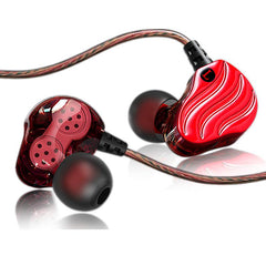 Dual Dynamic Earphone In-ear HIFI Sound Music Vibration Noise Cancelling Gaming Earphone With Mic