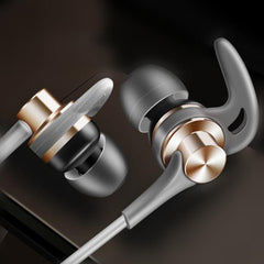 J02 3.5mm Wired Control Earphone Heavy Bass Stereo Sports Headphone with Mic for Samsung Xiaomi