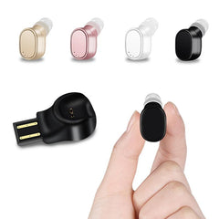 X12 Mini Portable Single Wireless Bluetooth Earphone Invisible Headphone with Magnetic USB Charger