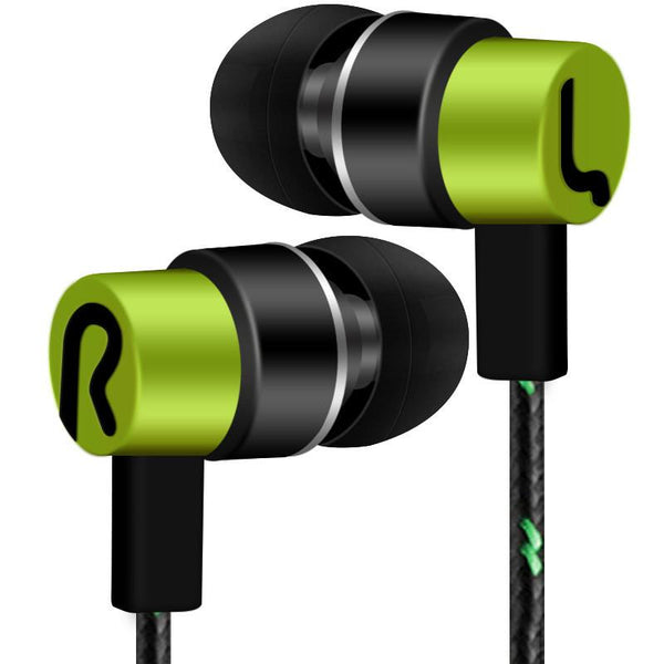 Universal 3.5mm Sports In-Ear Stereo Earbuds Earphone With Mic for Mobile Phone Computer MP3