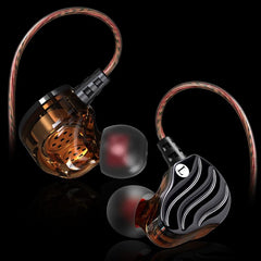 Dual Dynamic Earphone In-ear HIFI Sound Music Vibration Noise Cancelling Gaming Earphone With Mic