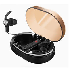 Magnetic Wireless Bluetooth Earphone Bass IPX7 Waterproof Sports Headphone With Charging Box