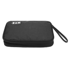 Universal Double Layers Large Capacity Data Cable Storage Bag Earphone USB Cable Organizer Bag