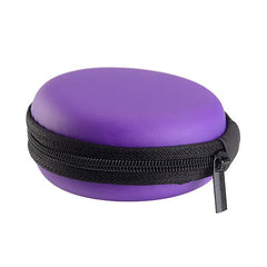 Small Round Carrying Storage Bag Case For Earphone Cable