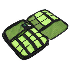 Universal Double Layers Large Capacity Data Cable Storage Bag Earphone USB Cable Organizer Bag