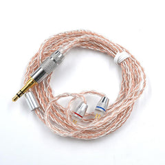 KZ Earphone Cable 3.5mm Copper Silver Mixed Plated Upgrade Cable for ZST ZS10 AS10 BA10 ZS6 MMCX