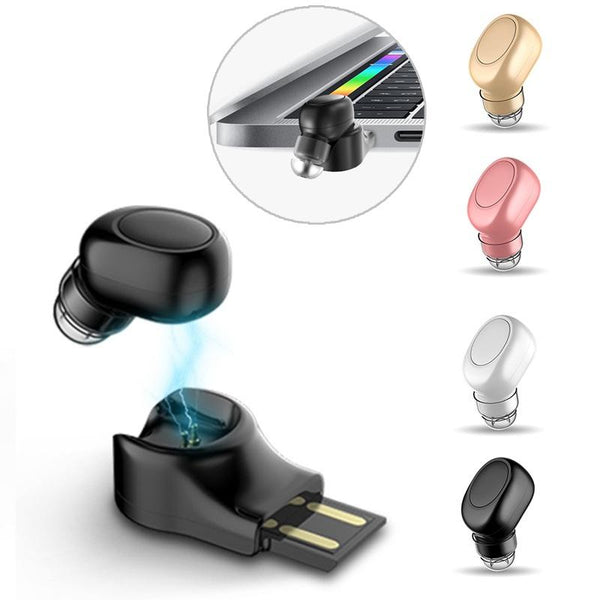 X11 Mini Wireless Bluetooth Earphone Portable Handsfree Invisible Earbud with Magnetic USB Charger