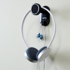 Dual Hooks Earphone Headset  Hanger Wall Holder Bezel Backset Holder