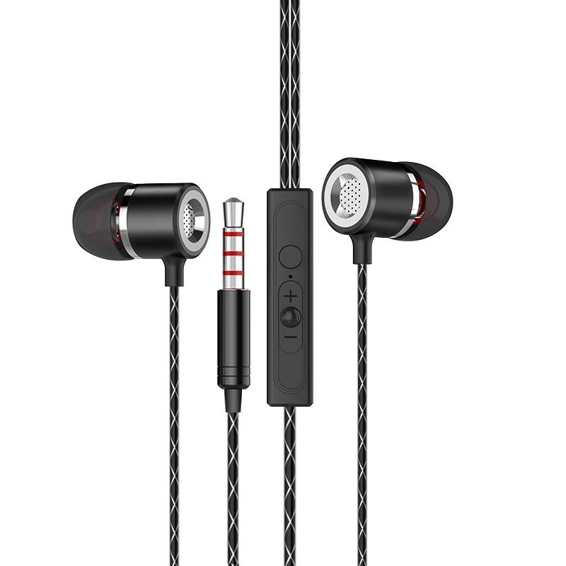 Fanbiya S1 HiFi Metal Heavy Bass Earphone 3.5mm Noise Canceling 5D Stereo In-ear Headphone with Mic