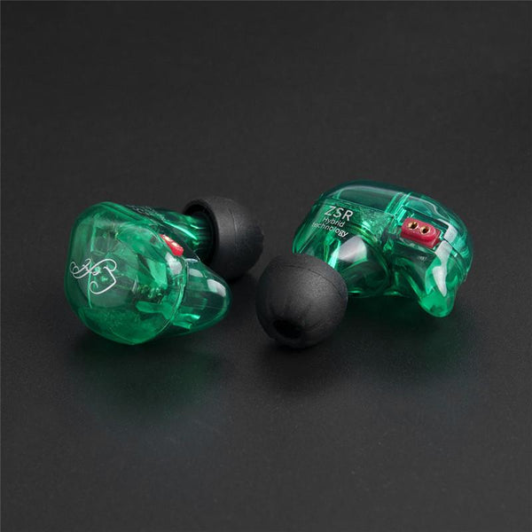 KZ ZSR Plus HiFi Six Drivers 2BA+DD Earphone Dual Balanced Armature Dynamic Hybrid Bass Headphone