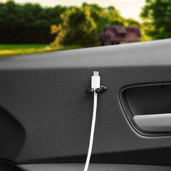 8 PCS Car Fixing Cable Management Sticker Adhesive Desktop USB Cable Clip Organizer Earphone Holder